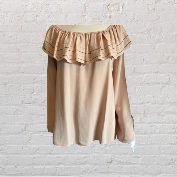 Club Monaco off the shoulder shirt small - Picture 2 of 7